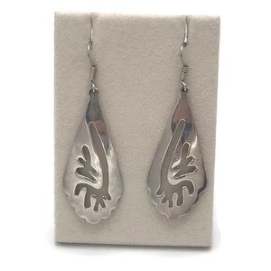 Taxco TM-201 Mexico 925 Silver Cut Out Earrings